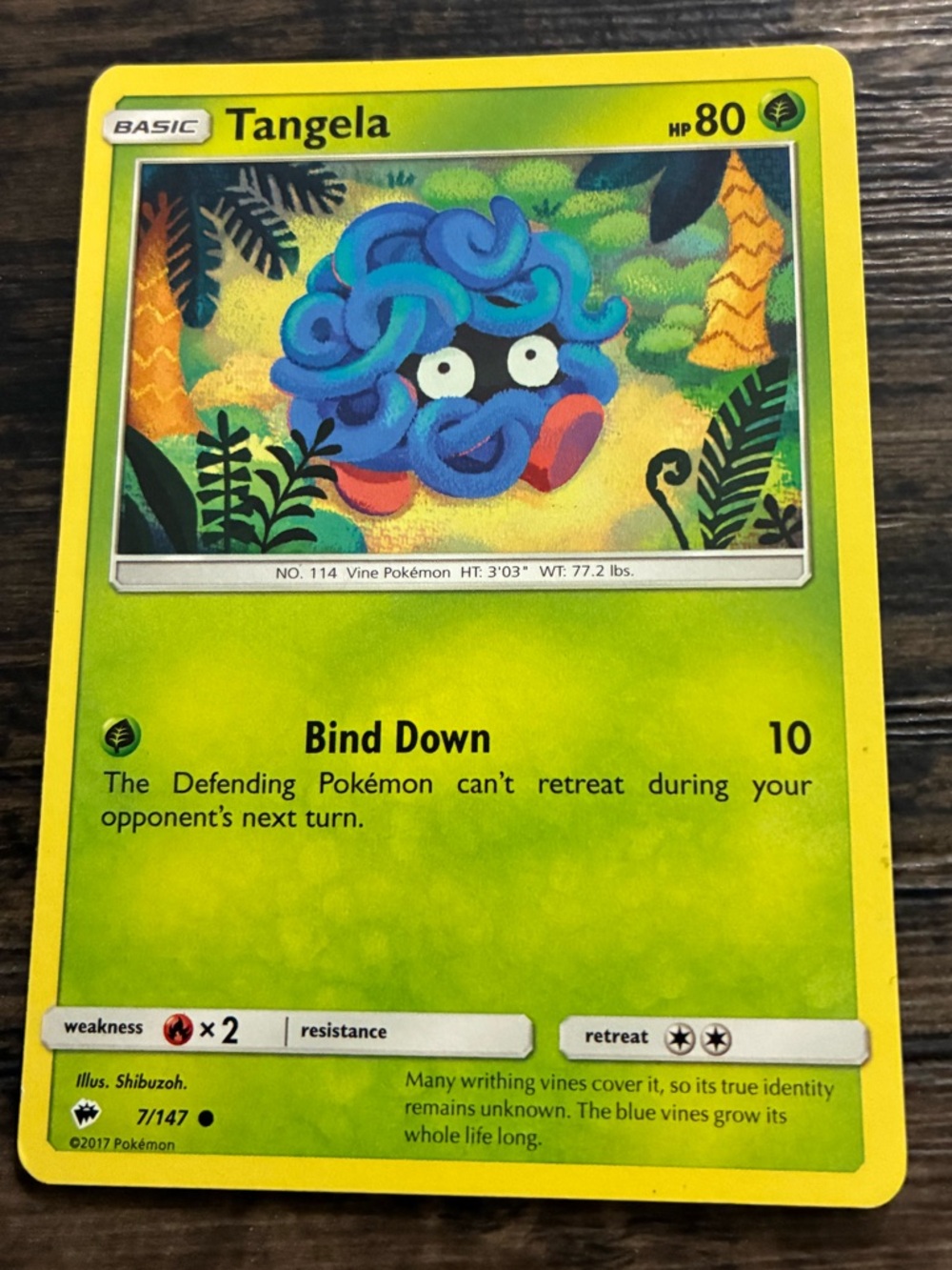 Tangela Pokémon Card - Basic - 80 HP